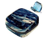 Borsa per il ciclo mestruale per ragazze donne signore, Star Shark-1483 sacchetti per lo smaltimento degli assorbenti igienici, grande capacità con cerniera