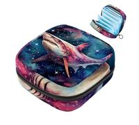 Borsa per il ciclo mestruale per ragazze donne signore, Star Shark-1626 sacchetti per lo smaltimento degli assorbenti igienici, grande capacità con cerniera