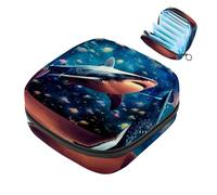 Borsa per il ciclo mestruale per ragazze donne signore, Star Shark-1637 sacchetti per lo smaltimento degli assorbenti igienici, grande capacità con cerniera