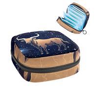 Borsa per il ciclo mestruale per ragazze donne signore, Taurus Constellation-988 sacchetti per lo smaltimento degli assorbenti igienici, grande capacità con cerniera