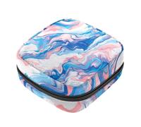 Borsa per il ciclo mestruale per ragazze e donne, motivo astratto con texture marmorizzata, sacchetti per lo smaltimento degli assorbenti igienici, grande capacità con cerniera