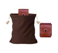 Borsa per il foraggiamento dei funghi, borsa pieghevole in tela cerata, cestino per foraggiamento in pelle, per campeggio, escursionismo, caccia, conservazione della spesa, Marrone, Design elegante