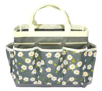 Borsa per il giardinaggio, sacca da giardino capacità 12x5.5x10 Oxford in tessuto in tessuto con tema a tasca laterale a tasca laterale Organizzatore di utensili portatile per donne, grigio, o