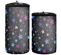 Borsa per il lavaggio delle scarpe con stelle glitterate per scarpe da ginnastica, borsa a rete per la pulizia delle scarpe, 2 pezzi, Stella glitterata, 1 Size