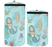 Borsa per il lavaggio delle scarpe da ginnastica Borsa per lavatrice 2 pezzi Borsa per la lavanderia in rete per scarpe da tennis Borsa per lavaggio scarpe da tennis Sfondo Sirena blu, sfondo sirena,