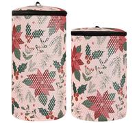 Borsa per il lavaggio delle scarpe per lavatrice Borsa per il lavaggio delle scarpe da ginnastica Borsa per il lavaggio delle scarpe Borsa per la pulizia delle scarpe Poinsettia di Natale Pino,