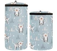 Borsa per il lavaggio delle scarpe, per scarpe da ginnastica, confezione da 2, sacchetti per il lavaggio delle scarpe, tigri, animali, cartoni animati, carino, grigio, Tigri animale cartone animato