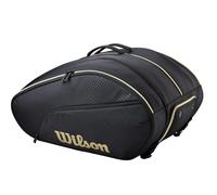 Borsa per il padel Wilson Defy V1 Padel - black/gold - Nero