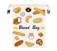 Borsa per il pane in d' , in tela, 32 x 42 cm, borsa riutilizzabile per alimenti