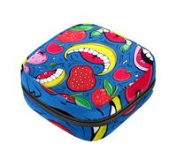 Borsa per il periodo,borsa per assorbenti,Bacio di banana Fiori scarabocchi,porta assorbenti per borsa