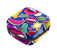 Borsa per il periodo,borsa per assorbenti,Bacio di banana Fiori scarabocchi,porta assorbenti per borsa