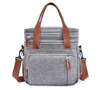 Borsa per il pranzo a due piani Borsa per il pranzo riutilizzabile Borsa per il pranzo grande a prova di perdite Borse per il pranzo isolate con tracolla staccabile 2 modi di trasporto per il lavoro