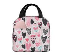 Borsa per il pranzo a forma di cuore, per donne e uomini, per San Valentino, isolata, a prova di perdite, borsa termica per pasto per lavoro, scuola, picnic, escursionismo
