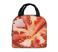 Borsa per il pranzo a forma di fetta di pomodoro per donne e uomini adulti isolata Lunch Box riutilizzabile a prova di perdite Borsa per il pranzo di grande capacità Contenitore per alimenti portatile