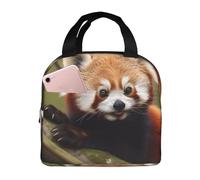 Borsa per il pranzo a forma di piccolo panda rosso, borsa per il pranzo a tenuta stagna, borsa termica isolata per picnic e viaggi