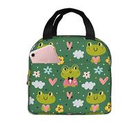 Borsa per il pranzo a forma di rana e rana, per donne e uomini, graziosa scatola termica per il pranzo con tasca a fronda, per lavoro, picnic, viaggi