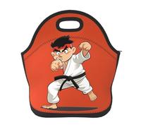 Borsa per il pranzo a tema karate con cartoni animati per donne e uomini, riutilizzabile, borsa termica per il pranzo, grande capacità, contenitore per il pranzo, per lavoro, ufficio, picnic, viaggi