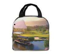 Borsa per il pranzo al parco da golf per donne e uomini, isolata, riutilizzabile, a prova di perdite, con tasche laterali, contenitori per alimenti più freddi, grande borsa per pasti per lavoro