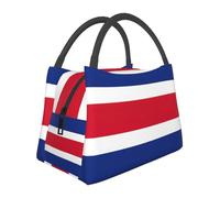 Borsa per il pranzo alla moda, isolata, borsa termica per ufficio, picnic, campeggio, viaggio, bandiera della Costa Rica, stampa