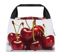 Borsa per il pranzo cilena con ciliegie per donne e uomini, riutilizzabile, borsa termica per il pranzo, grande capacità, contenitore per il pranzo, per lavoro, ufficio, picnic, viaggi