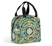 Borsa per il pranzo circolare per donne e uomini, borsa termica portatile con manico, a prova di perdite, riutilizzabile, per lavoro, picnic, viaggi