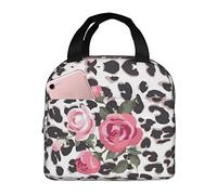 Borsa per il pranzo colorata leopardata grano isolata scatola per il pranzo per adolescenti scuola borse riutilizzabili contenitore portatile tote per ragazzi ragazze viaggi lavoro picnic scatole