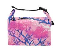 Borsa per il pranzo con albero dei cartoni animati viola per ragazze isolata Lady Lunch Box Borse per viaggi all'aperto