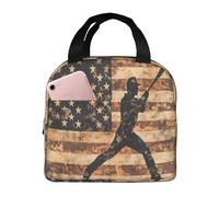 Borsa per il pranzo con bandiera americana mimetica per donne e uomini con bandiera USA isolata scatola per il pranzo a prova di perdite borsa termica per pasti per lavoro, scuola, picnic