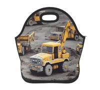 Borsa per il pranzo con camion da costruzione per donne e uomini, isolata, impermeabile, borsa termica per il pranzo, riutilizzabile, contenitore portatile per il pranzo per lavoro, ufficio, picnic