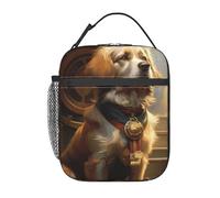 Borsa per il pranzo con cane e gatti, adatta a donne e uomini, in poliestere, con simpatici sacchetti per il pranzo, borsa termica riutilizzabile, grande capacità, borsa frigo riutilizzabile per la