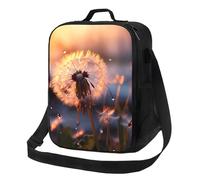 Borsa per il pranzo con fiori di tarassaco, per donne e uomini, borsa termica riutilizzabile per il pranzo, a prova di perdite, con tracolla regolabile, graziosa borsa per il pranzo per adulti