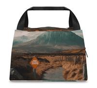 Borsa per il pranzo con fiumi e montagne per donne e uomini, riutilizzabile, borsa termica per il pranzo, grande capacità, contenitore per il pranzo, per lavoro, ufficio, picnic, viaggi