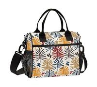 Borsa per il pranzo con foglie tropicali di piante per uomo borsa per il pranzo con tracolla da donna borse per il pranzo per lavoro famiglia università