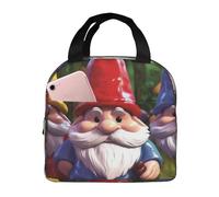 Borsa per il pranzo con gnomi colorati per le donne riutilizzabile Lunch Box isolato Cooler Lunchbox Borsa portatile per il pranzo per gli uomini Contenitore per il pranzo di grande capacità per il