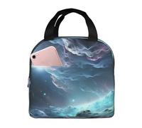 Borsa per il pranzo con grafica 3D Universo spaziale, per donne e uomini, borsa termica per il pranzo, riutilizzabile, a prova di perdite, con tasche laterali, contenitori per alimenti più freddi