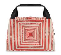 Borsa per il pranzo con motivo astratto labirinto per donne e uomini borse riutilizzabili per il pranzo isolato scatola per il pranzo di grande capacità contenitore per il pranzo per lavoro, ufficio