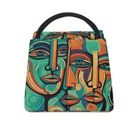 Borsa per il pranzo con motivo dipinto per donne e uomini, riutilizzabile, borsa termica per il pranzo, grande capacità, contenitore per il pranzo, per lavoro, ufficio, picnic, viaggi