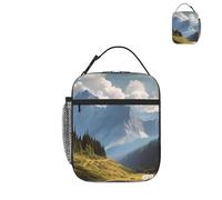 Borsa per il pranzo con paesaggio montano, a prova di perdite, borsa termica isolata per picnic e viaggi