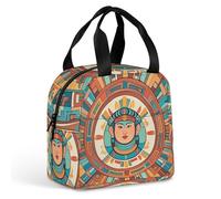Borsa per il pranzo con personaggi della civiltà antica, per donne e uomini, borsa termica portatile con manico, a prova di perdite, riutilizzabile, per lavoro, picnic, viaggi