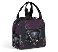 Borsa per il pranzo con pipistrello fantasma nero, per donne e uomini, portatile, isolata, con manico, a prova di perdite, riutilizzabile, per lavoro, picnic, viaggi