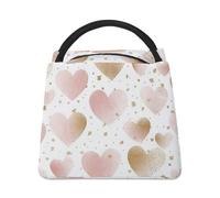 Borsa per il pranzo con stampa a cuore per donne e uomini, riutilizzabile, borsa termica per il pranzo, grande capacità, contenitore per il pranzo, per lavoro, ufficio, picnic, viaggi