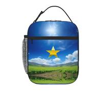 Borsa per il pranzo con stampa bandiera del Venezuela per ufficio, lavoro, picnic, borsa per il pranzo isolata riutilizzabile per adulti