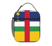 Borsa per il pranzo con stampa bandiera dell'Africa centrale per ufficio, lavoro, picnic, borsa per il pranzo isolata riutilizzabile per adulti