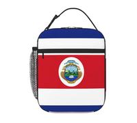 Borsa per il pranzo con stampa della bandiera del Costa Rica per il lavoro in ufficio, picnic, borsa termica per il pranzo riutilizzabile per adulti