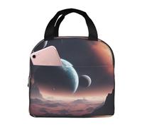 Borsa per il pranzo con stampa di pianeta spaziale per uomo, borsa per il pranzo per donna, scatola per il pranzo isolata a tenuta stagna, borse per il pranzo per adulti