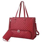 Borsa per il pranzo da donna, 2 in 1, borsa per il pranzo, borsa per computer portatile da 15,6 pollici, borsa da lavoro da donna grande, rosso vivo, 36 x 15.2 x 13.9 cm