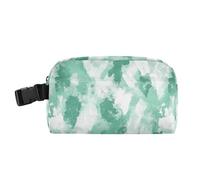 Borsa per il pranzo da donna a tenuta stagna portatile da uomo mantiene il cibo caldo borsa più fresca per scuola/picnic astratto acquerello verde menta crema bianco