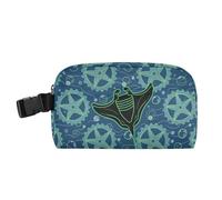 Borsa per il pranzo da donna compatta per il pranzo mantiene il cibo caldo morbido Liner borse per il pranzo per asilo animale Manta Ray Wheel Nero Blu bolso lonchera para Mujer