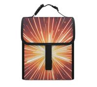 Borsa per il pranzo da donna esplosione fuochi d'artificio 3D Lunch Box uomo riutilizzabile isolata borsa per il pranzo per lavoro viaggi all'aperto