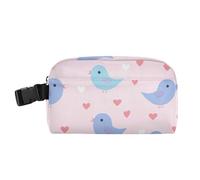 Borsa per il pranzo da donna, resistente all'acqua, per adulti, mantiene il cibo caldo, borsa tote per asilo nido cuore felice uccello cartone animato